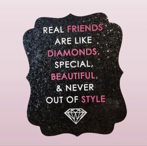 Inspirational Wood Plaque💖 💎Black Glitter Wall Decor💎   👭Friendship👭